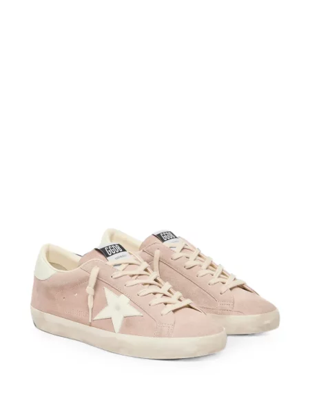 Top Golden Goose din piele de căprioară alb
