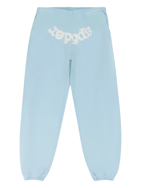 Pantaloni Sp5der cu broderie alergare albastru