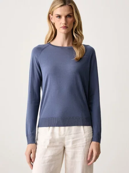 United Colors of Benetton pulover pentru femei cu lyocell albastru