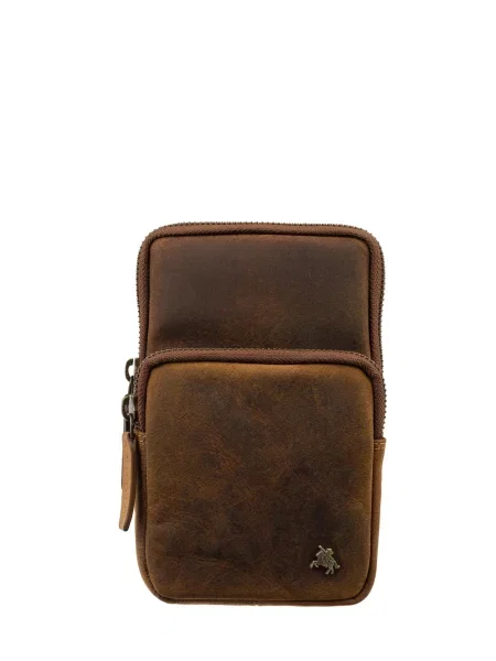 Кожаная сумка Visconti коричневая