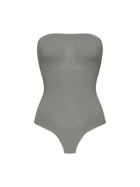 Cfab Bodi za oblikovanje Trägerloser Bodysuit Sculpting Shapewear mit String grafit siva