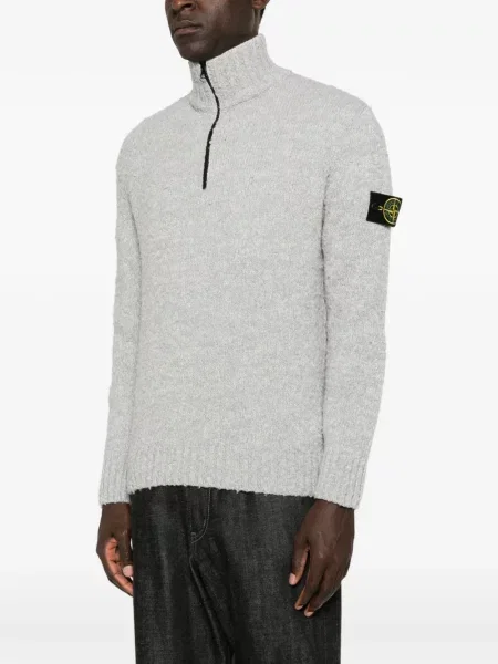 Pulover Stone Island cu strasuri gri