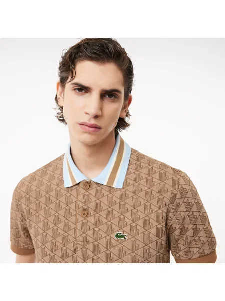 Поло Lacoste коричневое