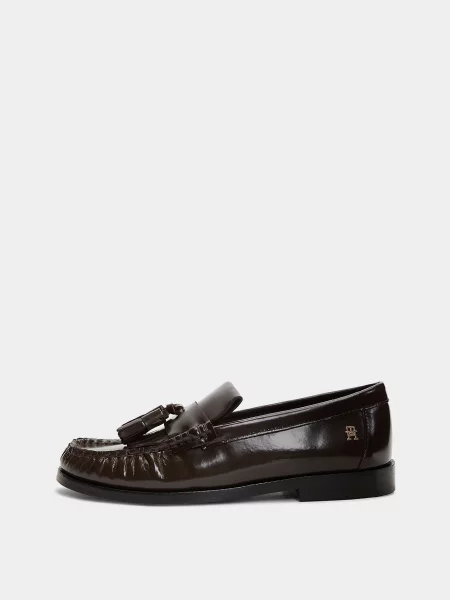 Кожаные лоферы Tommy Hilfiger коричневые