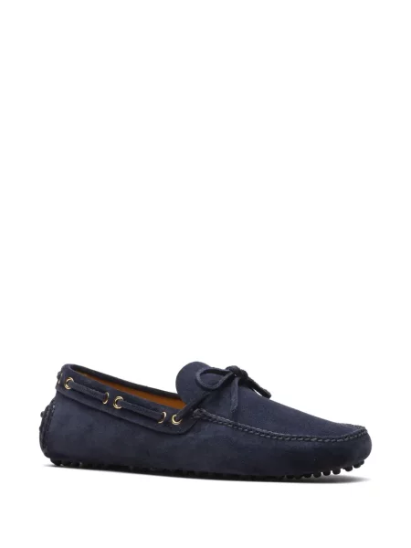Pantofi loafer Car Shoe din piele de căprioară albastru