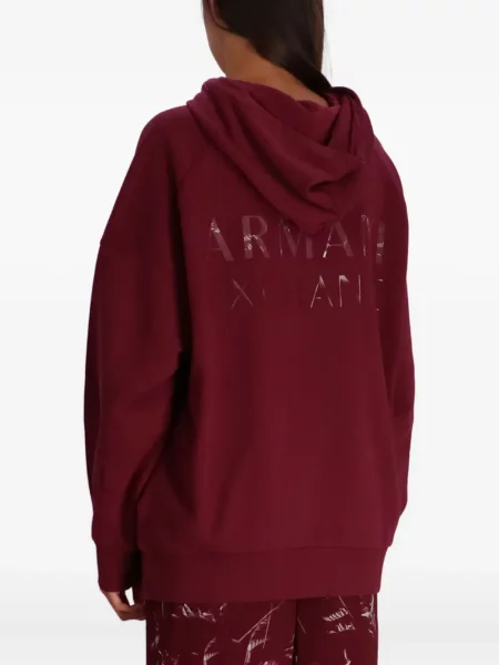Hanorac cu glugă Armani Exchange roșu