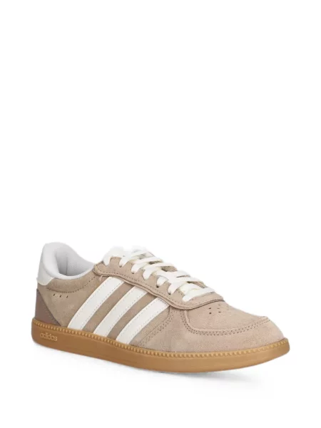 Ριγέ τρέξιμο μπουφάν Adidas με αυτόγραφο καφέ