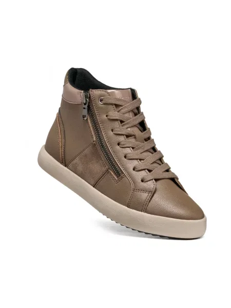 Sneakersy Geox skórzane brązowe