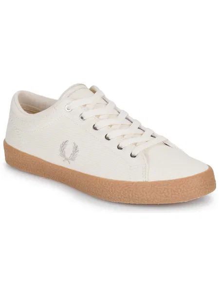 Pantofi Fred Perry din țesătură twill bej