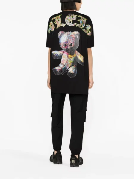 Tricou Philipp Plein cu imagine negru