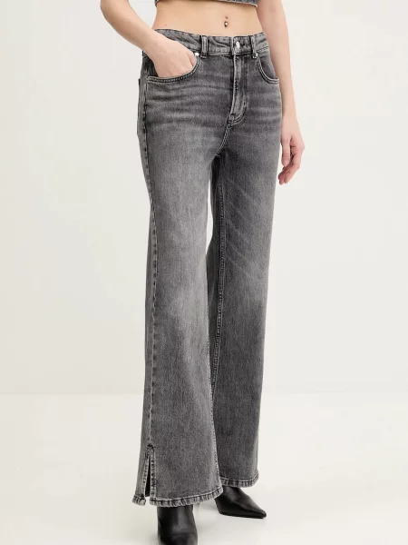 Moschino Jeans jeansy high waist szare