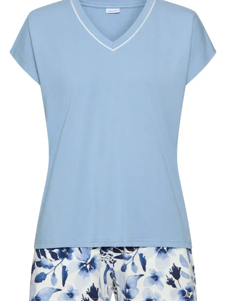 LASCANA Pantaloni scurți albastru / albastru deschis / negru alb