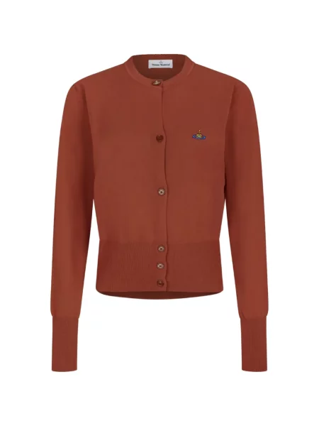 Cardigan Vivienne Westwood cu broderie maro
