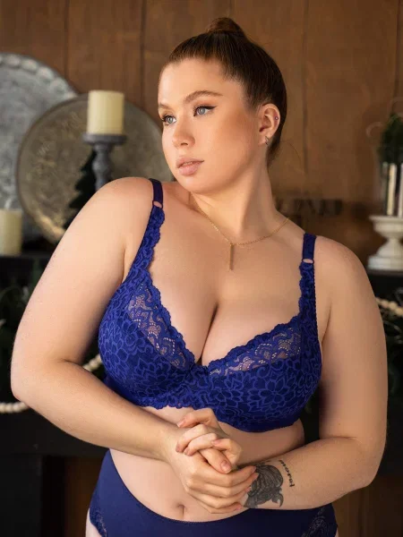 ISSA Plus Бюстгальтер текстиль синій