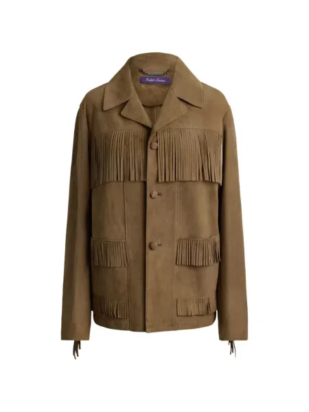 Geacă Ralph Lauren Collection cu franjuri maro