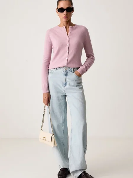 United Colors of Benetton cardigan pentru femei din lână roz