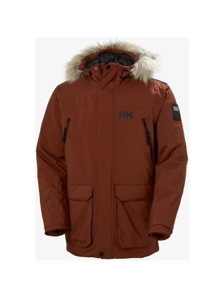 Kurtka damska Helly Hansen Reine Parka PrimaLoft brązowoczerwona M beżowa