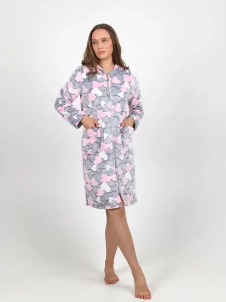 Халат N.el. на запах розовый