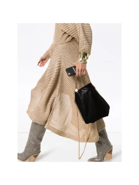 Mała mały torebka na łańcuszku Stella Mccartney elegancka czarna