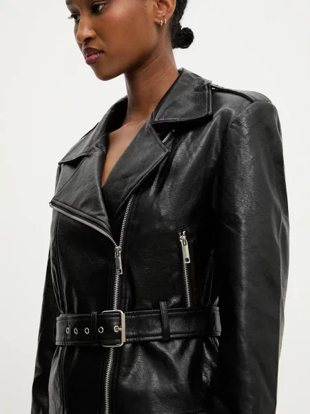 Рокерско яке Answear.LAB преходен модел черно