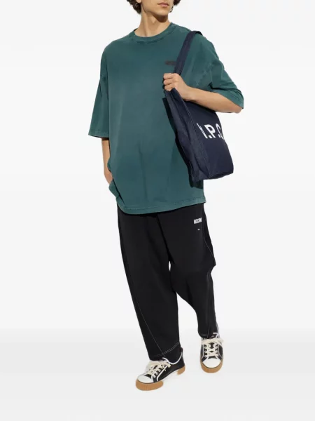 Tricou Moschino cu broderie verde