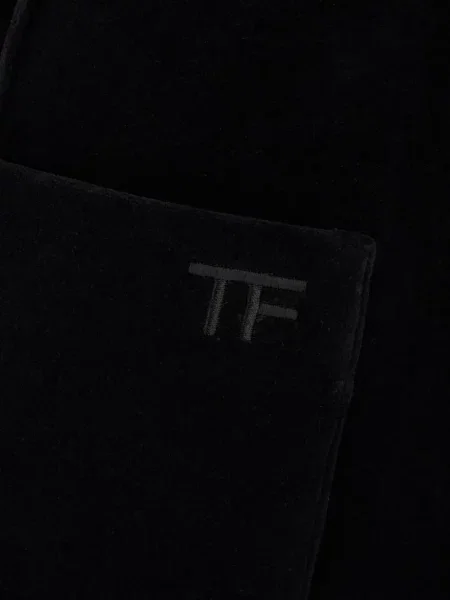 Pantaloni Tom Ford de catifea cu autograf negru