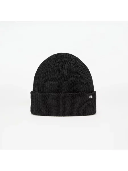 Шапка The North Face от плътен трикотаж черно