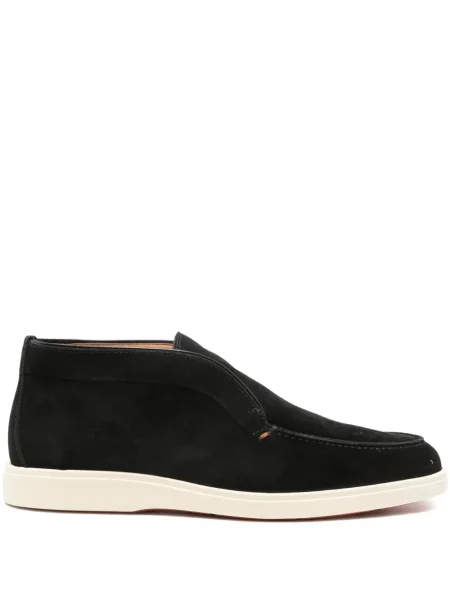 Велурени пустинни ботуши Santoni черно