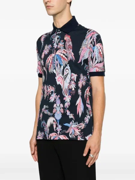 Scurt tricou polo Etro albastru