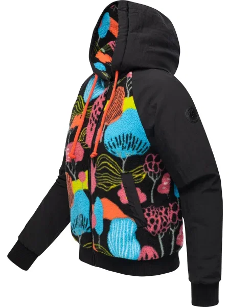 Ragwear Prechodná bunda Youmodo modrá / oranžová / ružová čierna