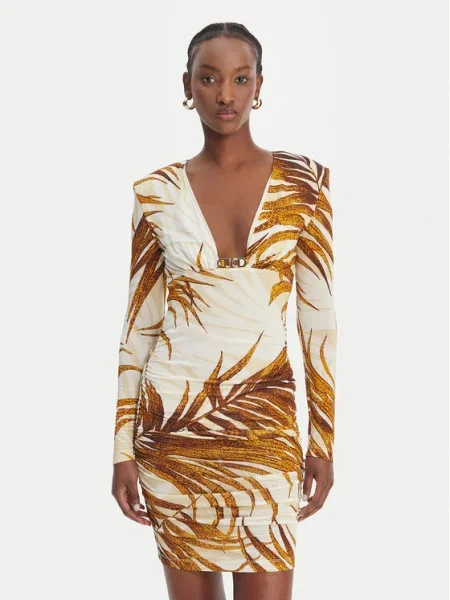 Just Cavalli Rochie cocktail galben