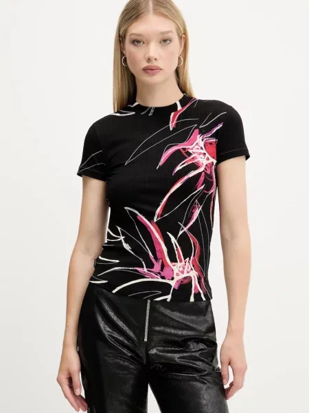 Desigual tricou LALA negru