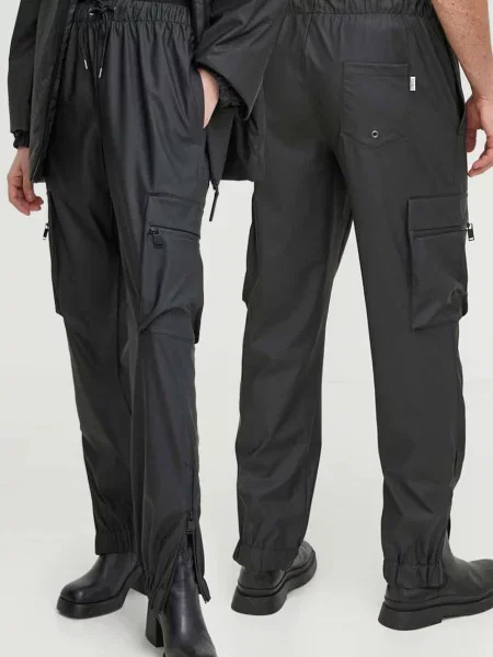 Rains spodnie dresowe Pants gładkie czarny