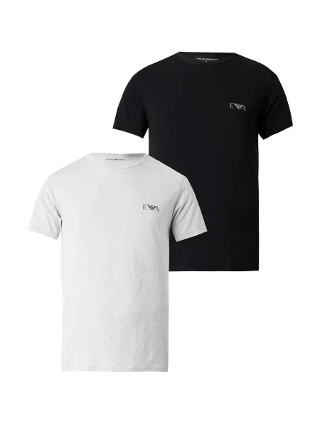Emporio Armani Tricou gri amestecat negru