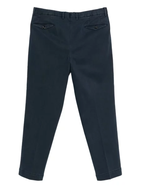 Pantaloni chino Dell'oglio plisate albastru