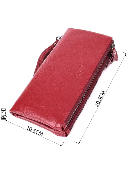 Кожаный кошелек St Leather Accessories бордовый