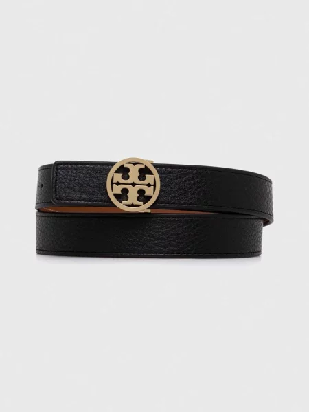 Usnjen dvostranski Tory Burch črna