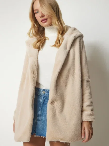 Happiness İstanbul Palton de primăvară-toamnă bej