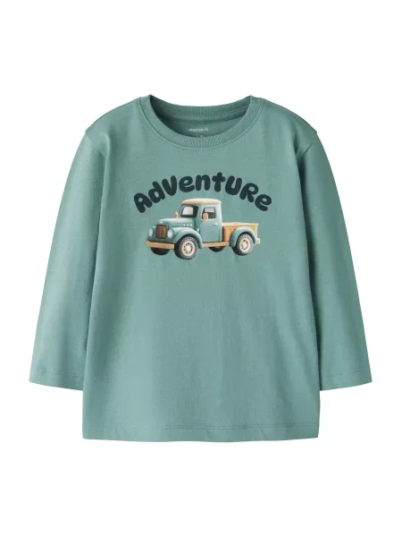 NAME IT Tricou NMMObrian / verde / verde închis bej