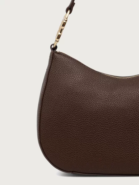 Love Moschino torebka hobo z imitacji skóry brązowa