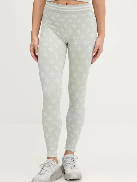 Guess legginsy RHOMBUS zielone