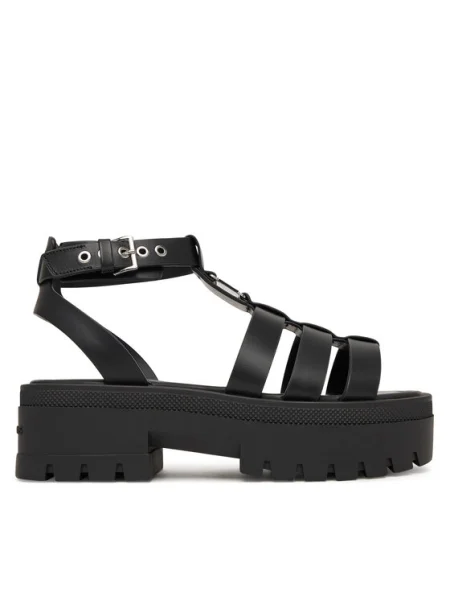 Szandál Tommy Jeans Tjw Fisherman Leather Max Sandal fekete