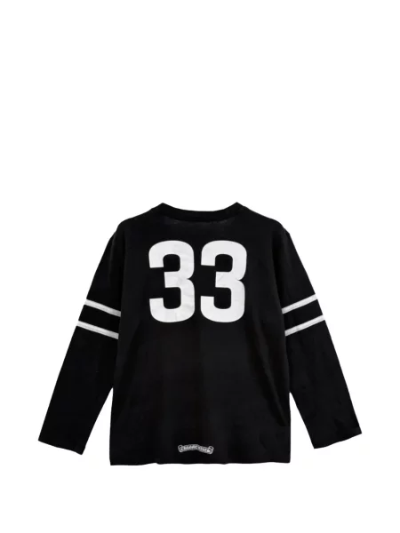 Дълго тениска Chrome Hearts със сърца черно