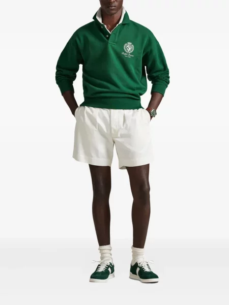 Кожени чорапи Polo Ralph Lauren с отворена пета с пейсли десен бяло