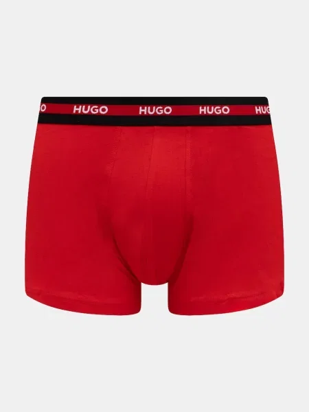 HUGO boxerky s bavlnou TRUNK TR PLANET DES černé