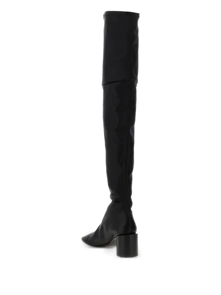 Кожени боти Jil Sander черно