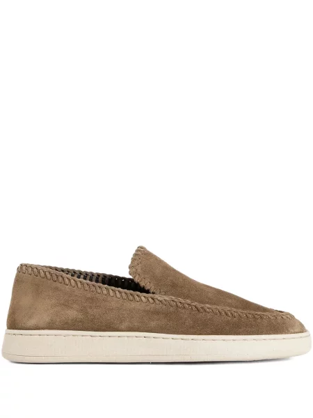 Pantofi loafer Officine Creative din piele de căprioară maro