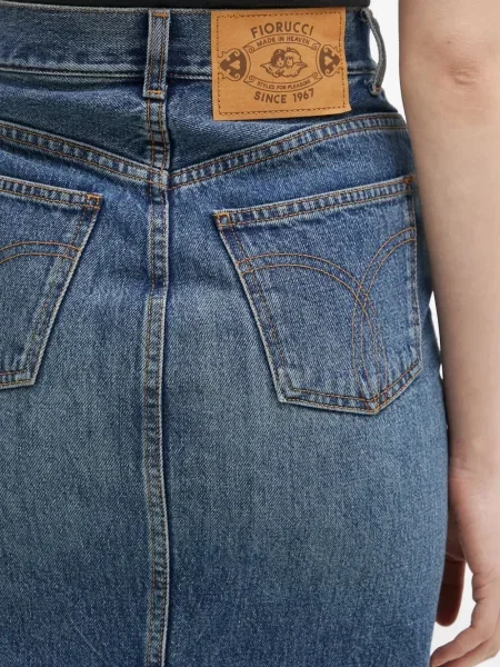 Fustă din denim Fiorucci până la genunchi albastru