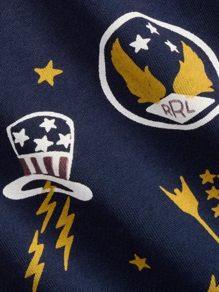 Дълго суитчър Ralph Lauren Rrl с дълъг ръкав синьо