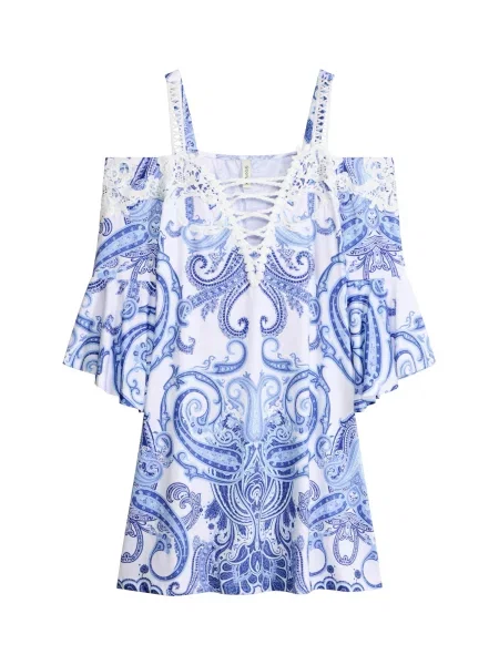 Bonprix Rochie albastru alb